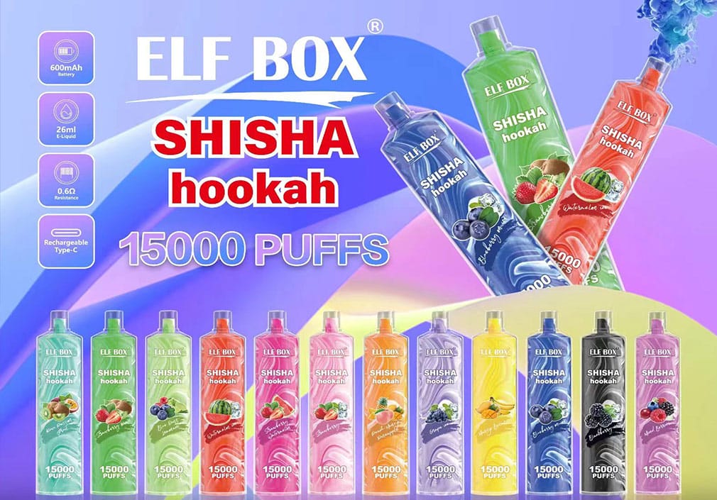 Elf Box Shisha Hookah Vape 15000 Puffs Einweg e zigarette High Quality 0%2%3%5%Nikotin Bulk kaufen Großhandel