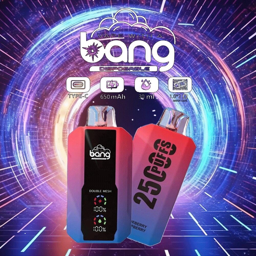 Bang Vape 25000 Puffs Einweg-Vape mit 650mAh Akku, Type-C-Ladeanschluss und 1,0Ω Mesh-Coil für optimales Dampferlebnis, erhältlich bei VAPEPUFF.