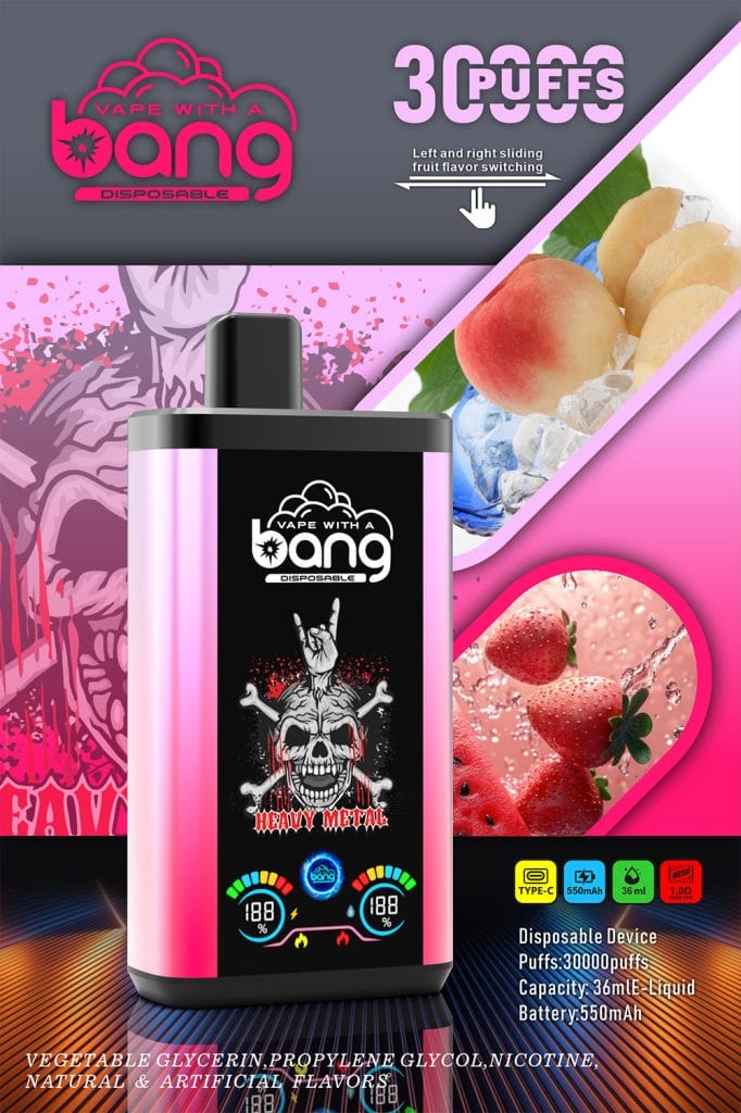 Bang Vape 30000 Puffs 30k PRO Heavy Metal Flavor – Einweg-Vape mit 30.000 Zügen und dualem Flavor-System, erhältlich bei vapepuff.