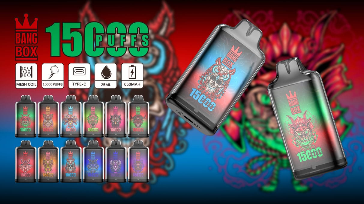 Bang King 15000 Puffs Einweg-Vape mit leistungsstarkem 650mAh Akku und verschiedenen Geschmacksrichtungen bei VapePuff