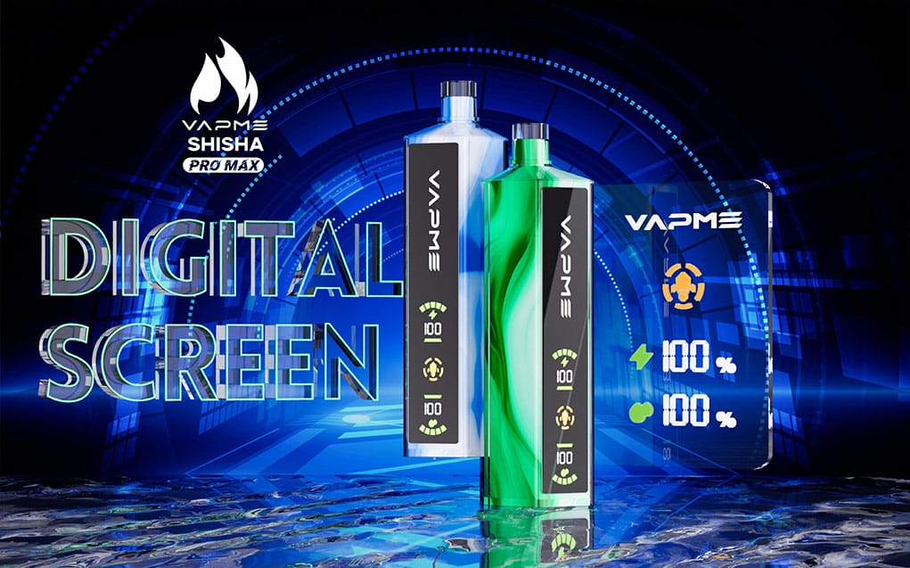 Vapme Shisha Pro Max 20000 mit großem digitalen Display für Akkustandanzeige