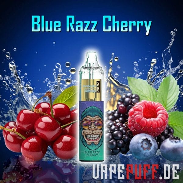 A bold mix of blue raspberry and cherry flavors from Randm Tornado 7000, paired with juicy blackberries and vibrant splashes.