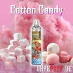 A fluffy Cotton Candy flavor vape by Randm Tornado 7000, with pink clouds of candy floss and sweet marshmallows.