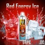 Energizing Red Energy Ice vape flavor by Randm Tornado 7000, featuring a vibrant energy drink and icy cubes with a bold red background.