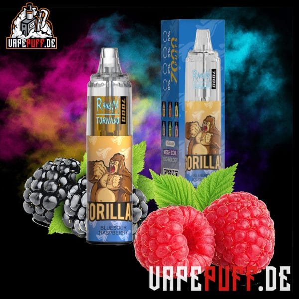 RandM-Tornado-gorilla vape 7000-Bluesour-Raspberry