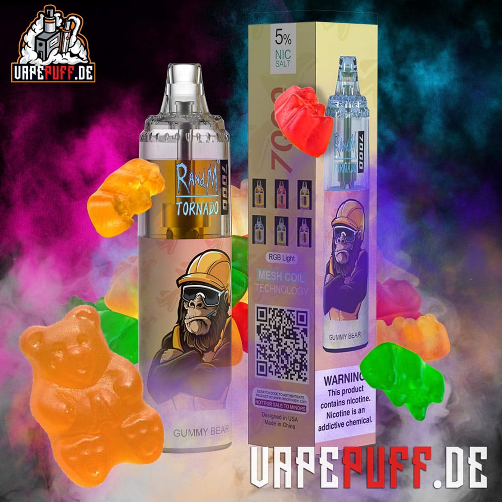 RandM-Tornado-gorilla vape 7000-Gummy-Bear