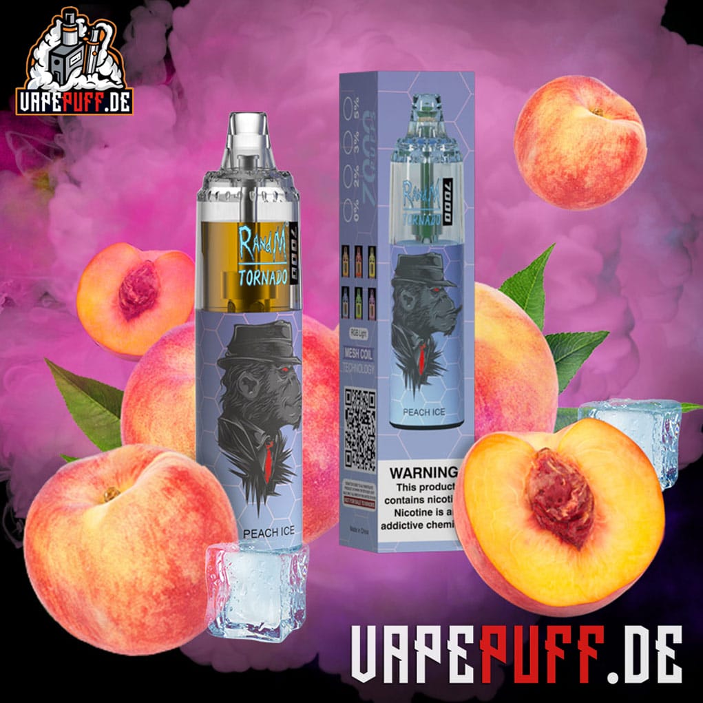 RandM-Tornado-gorilla vape 7000-Peach-Ice