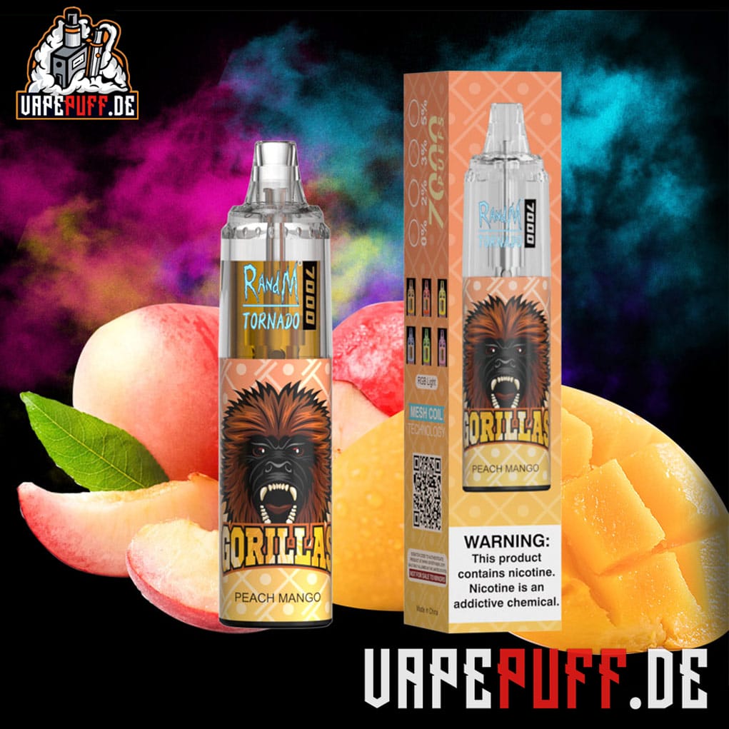 RandM-Tornado-gorilla vape 7000-Peach-Mango