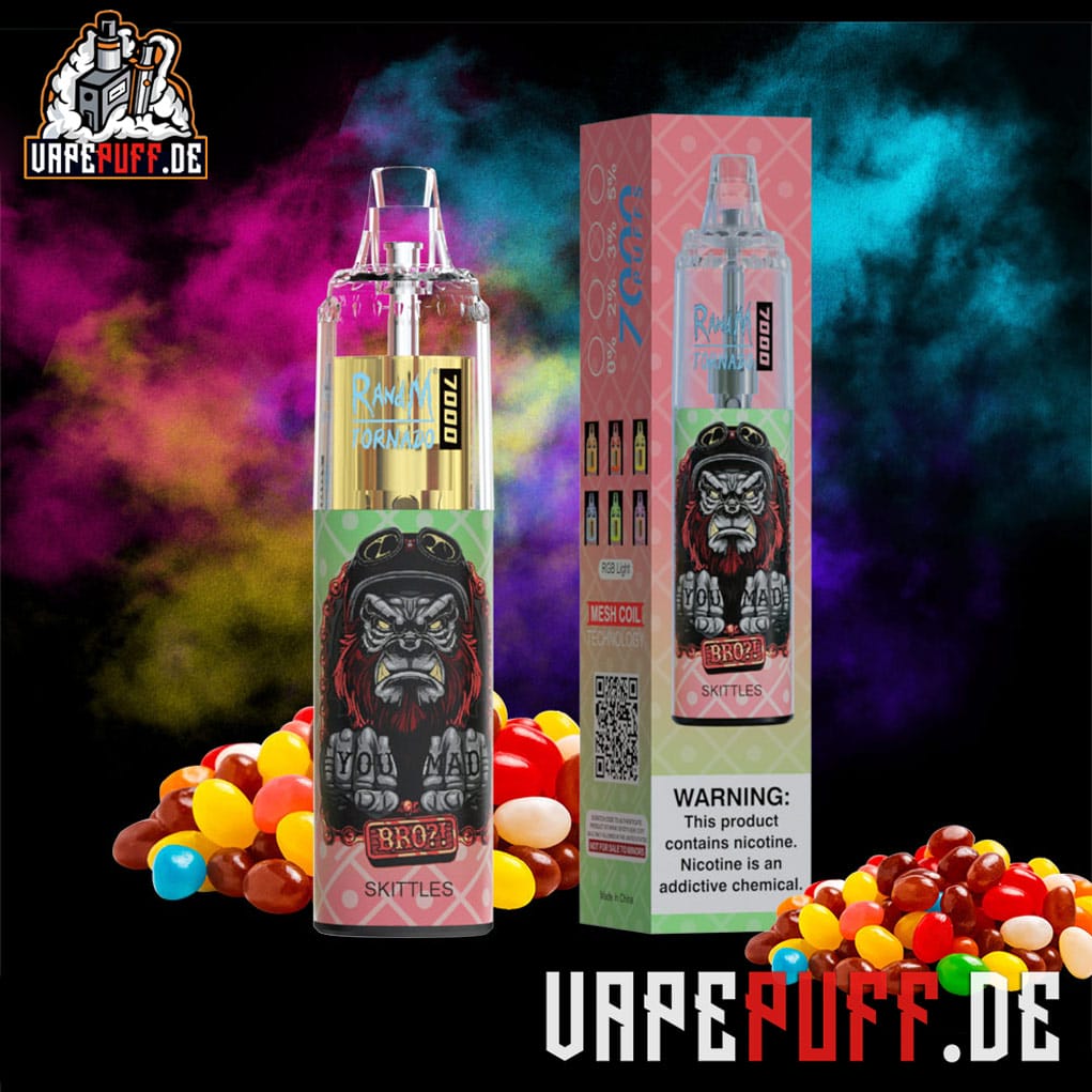 RandM-Tornado-gorilla vape 7000-Skittles