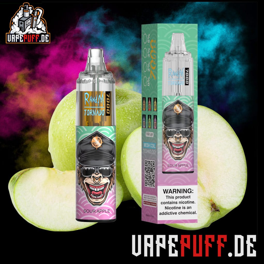 RandM-Tornado-gorilla vape 7000-Sour-Apple