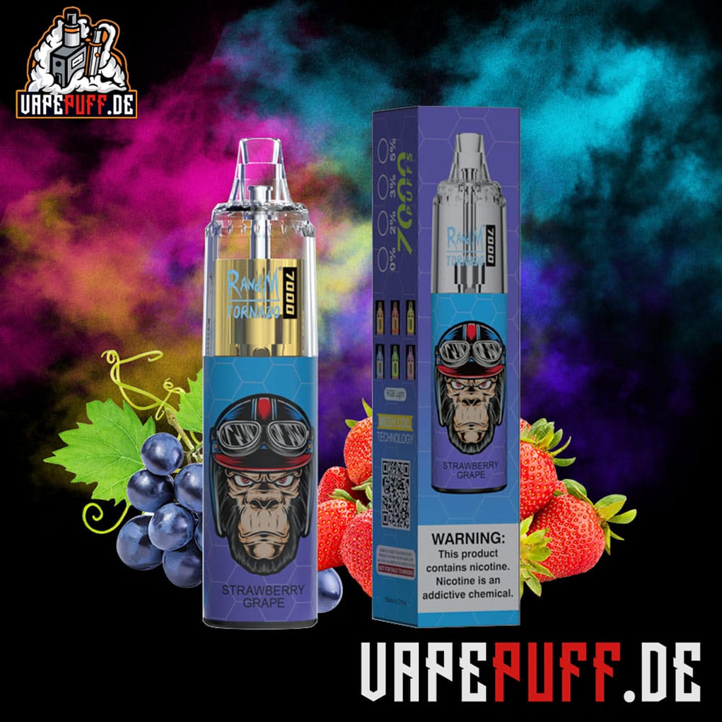 RandM-Tornado-gorilla vape 7000-Strawberry-Grape