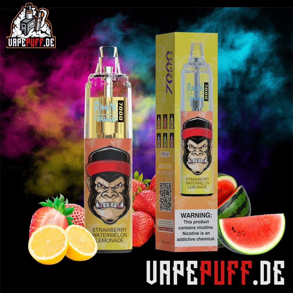 RandM-Tornado-gorilla vape 7000-Strawberry-Watermelon-Lemonade